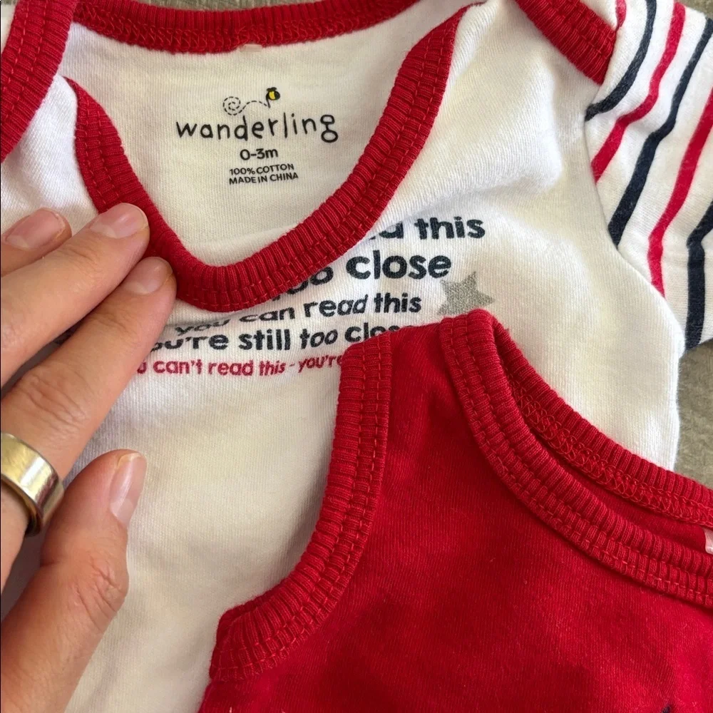 Lot of 11 baby boys 0-3M clothing and onsies sets